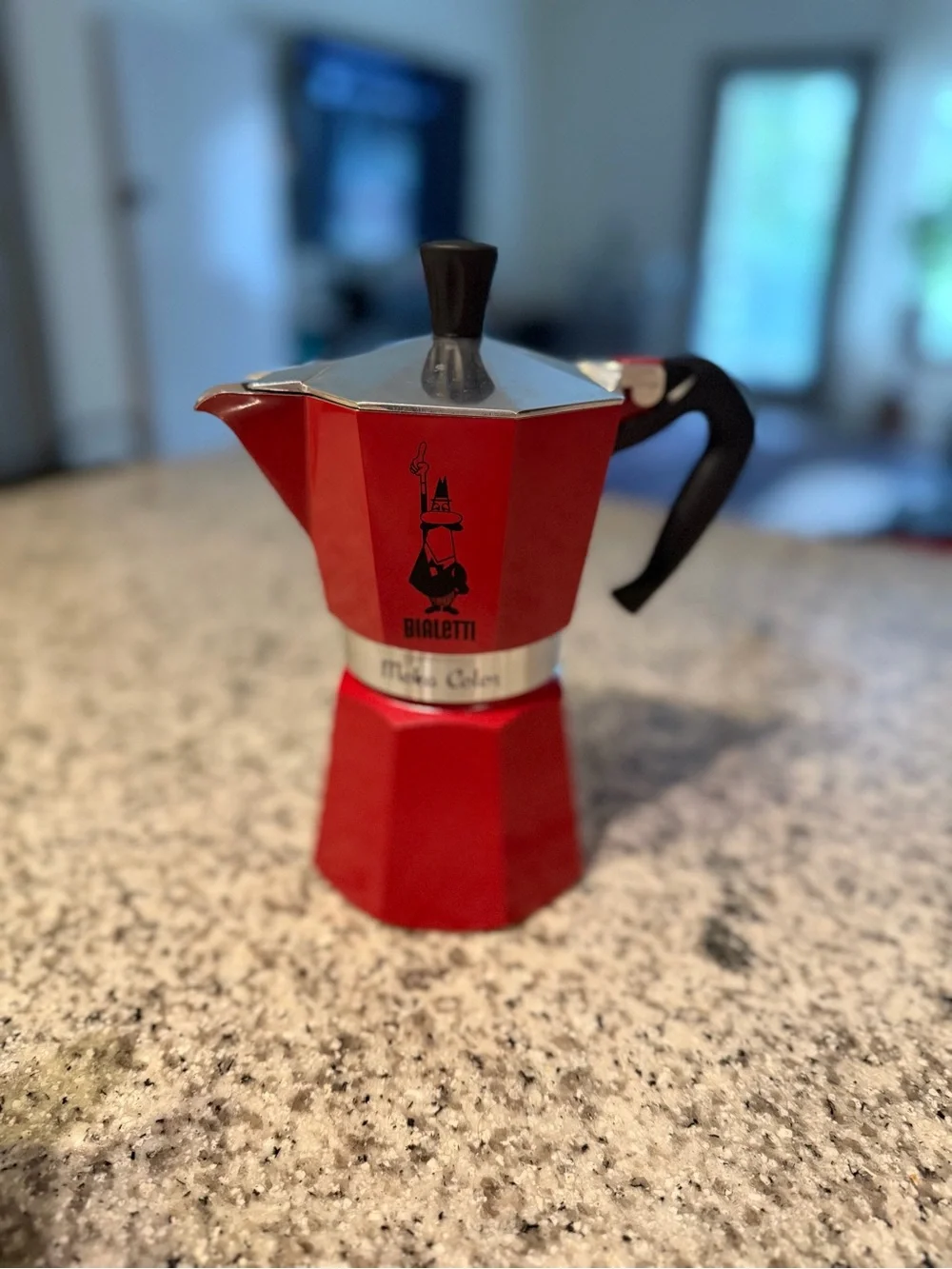 Red Moka Express Stovetop Espresso Maker